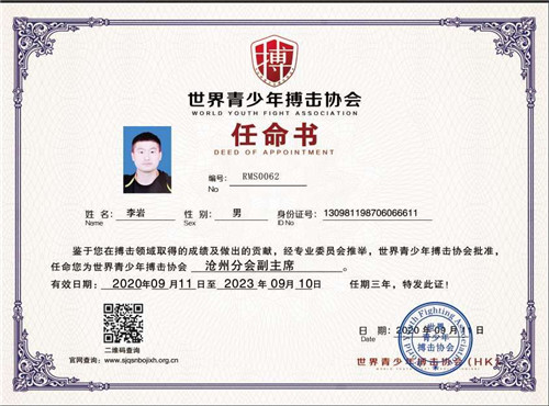 沧州分会副主席—李岩